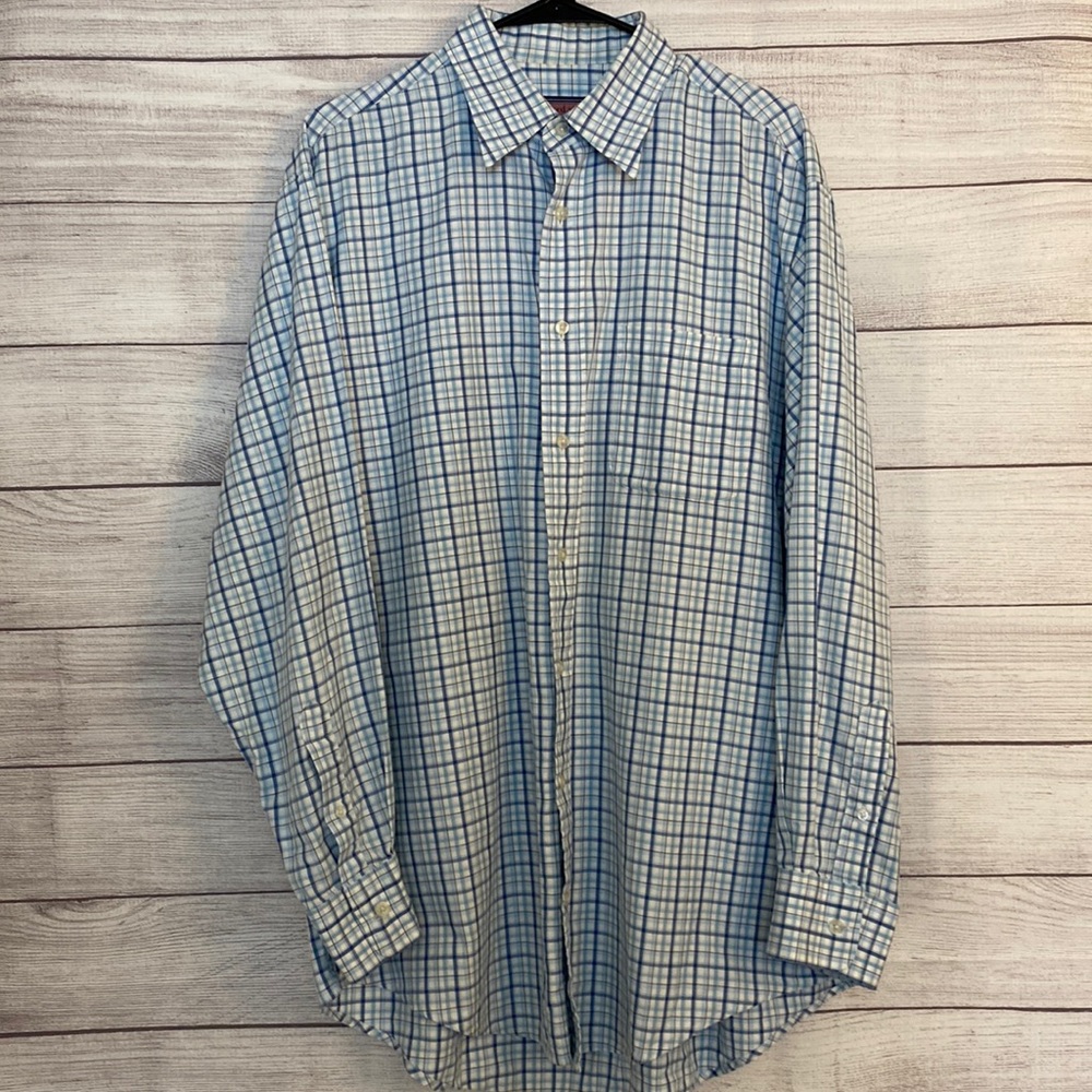Vineyard Vines Burgee Plaid Twill Casual Button Down Long Sleeve Men's Shirt - L